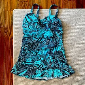 Plus size/maternity ruched swim dress